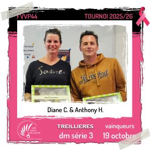Une finale 100% Vigneux à Treillières en double mixte série 3